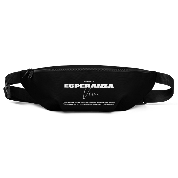 "Espera en Jehová" Salmo 130:5 Black Fanny Pack product image (1)