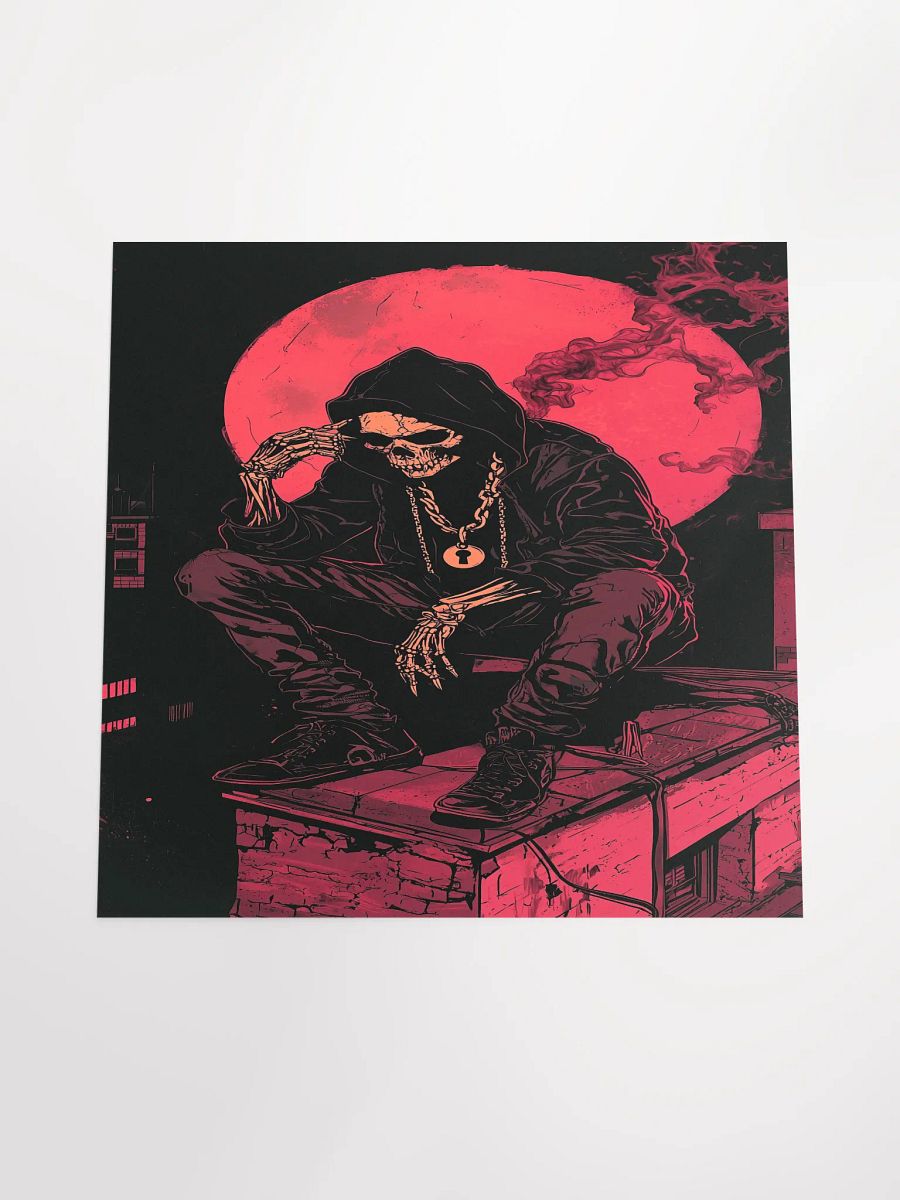 Moonlit Rooftop Skeleton Poster product image (4)