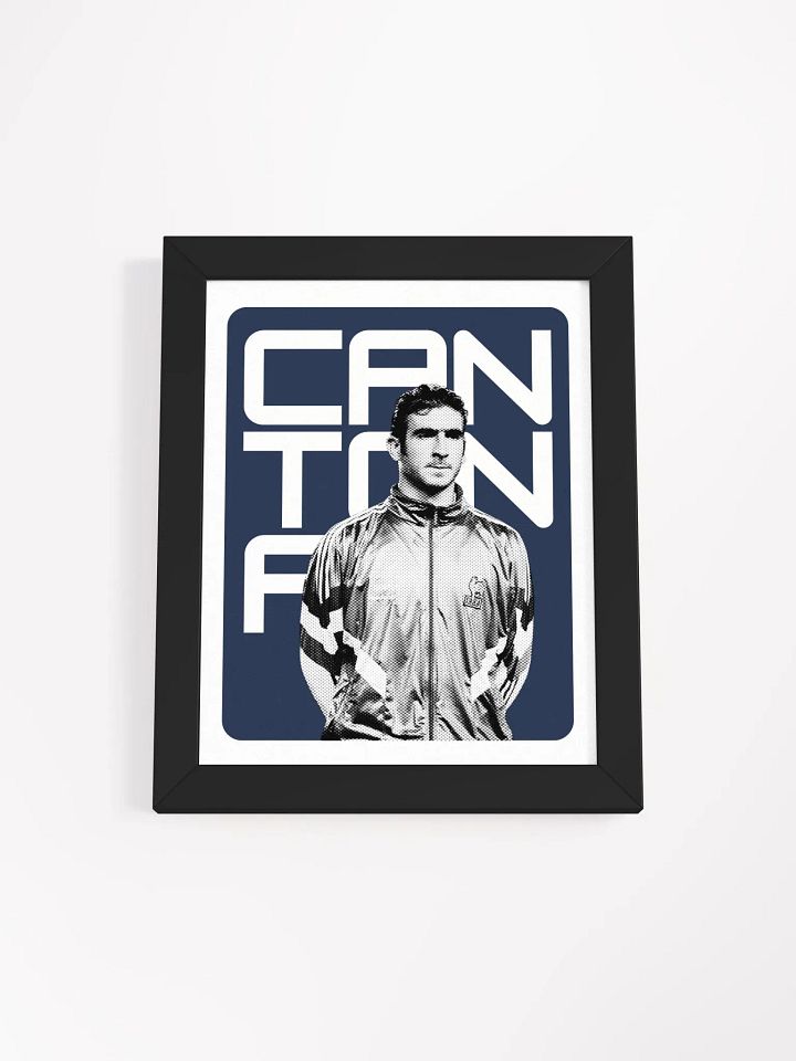 Eric Cantona BW France Name Art Framed Print product image (2)