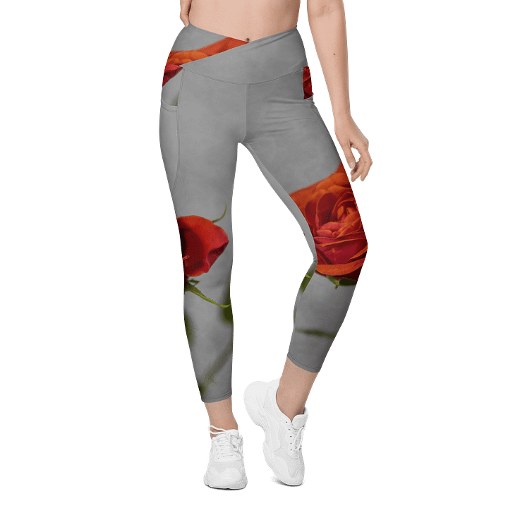 'Love Me' Crossover Leggings with Pockets product image (1)