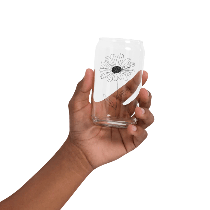 Daisy Sip in Style: Can-Shaped Glass product image (2)