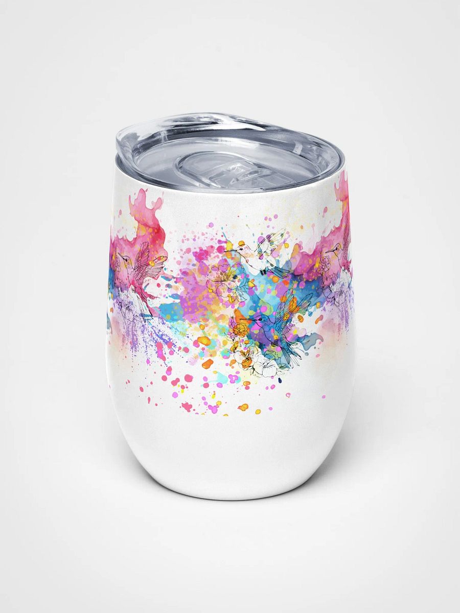 watercolor hummingbird wine tumbler for arty moms daughters friends product image (5)