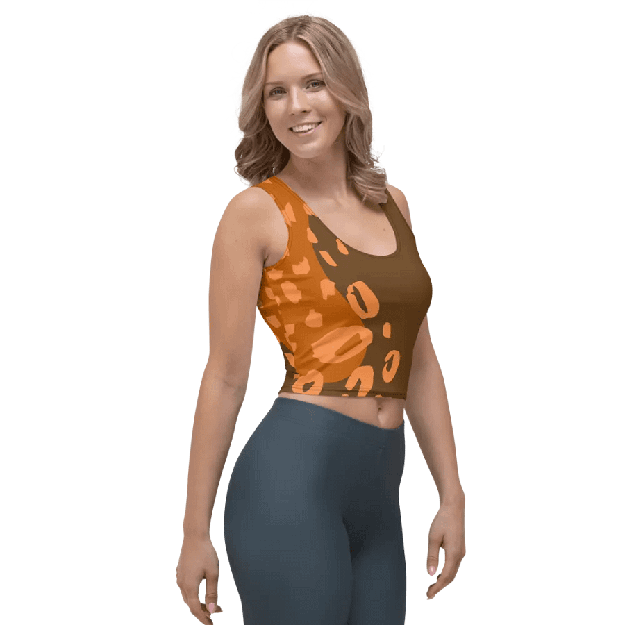 Orange Wave All-Over Crop Top product image (4)