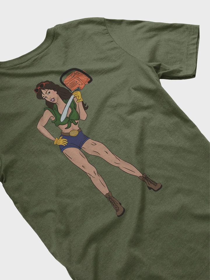 Brunette Chainsaw Betty Pinup Unisex T-Shirt product image (1)