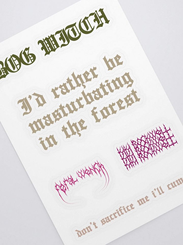 'Slightly Unhinged Slogans' Stickers product image (2)