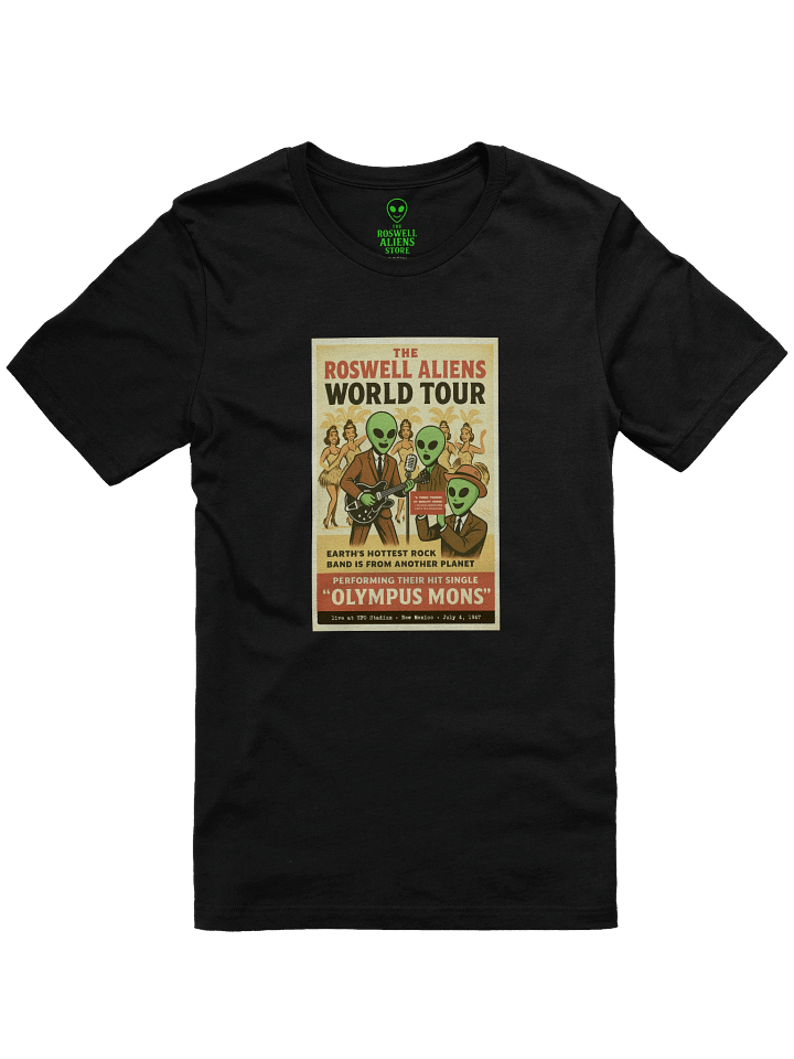 1947 Rock Stars World Tour Roswell Aliens Retro Poster Unisex T-Shirt product image (7)