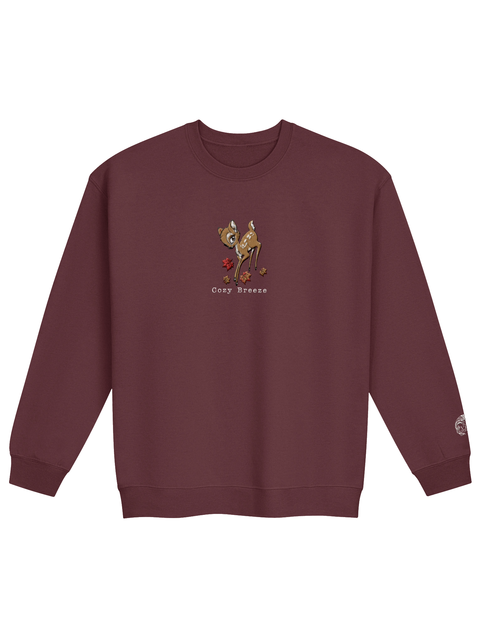 Cozy Breeze Deer & Autumn Leaves Classic Crewneck product image (2)