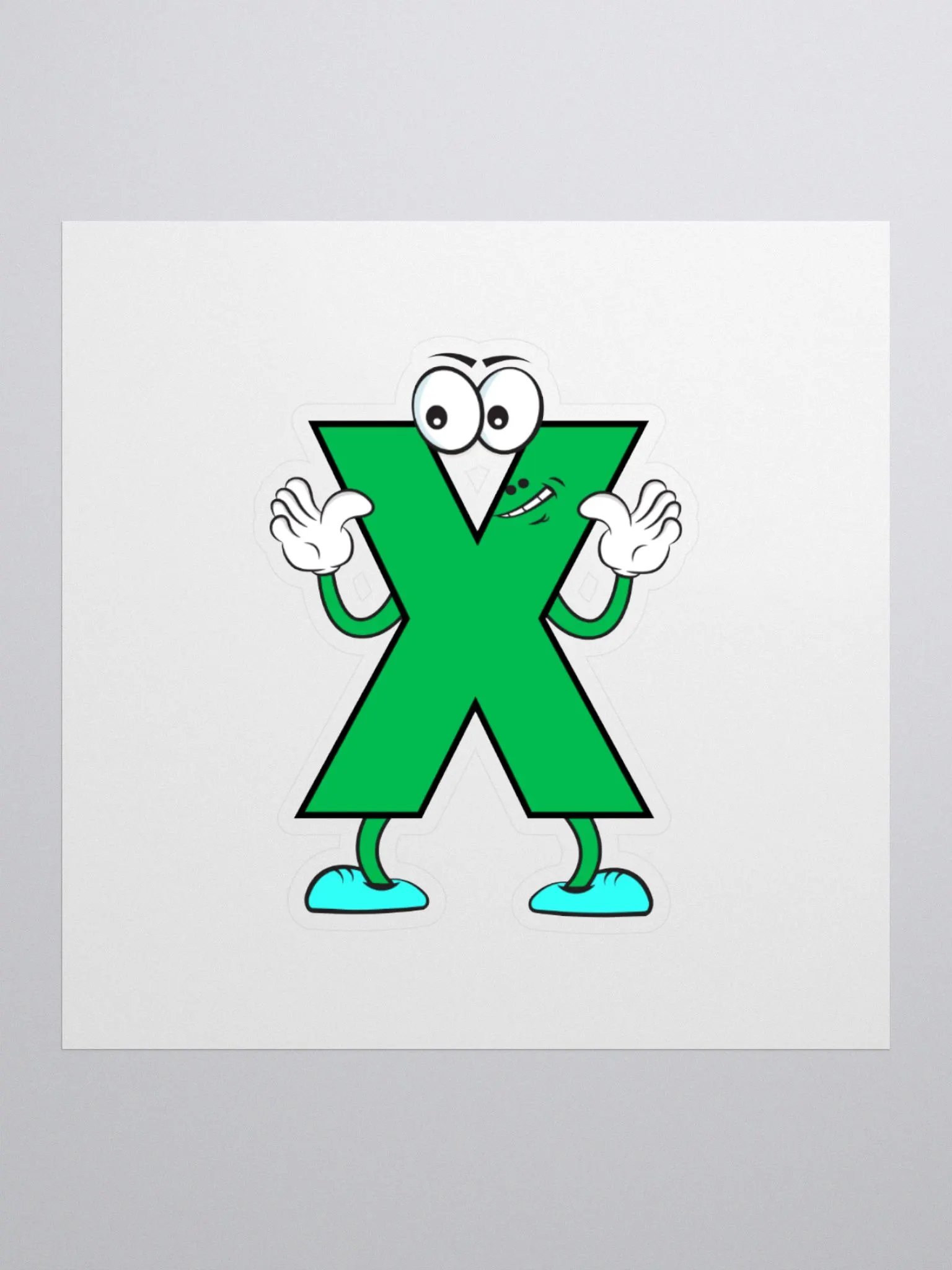 X Letter Cartoon Character Sticker product image (1)
