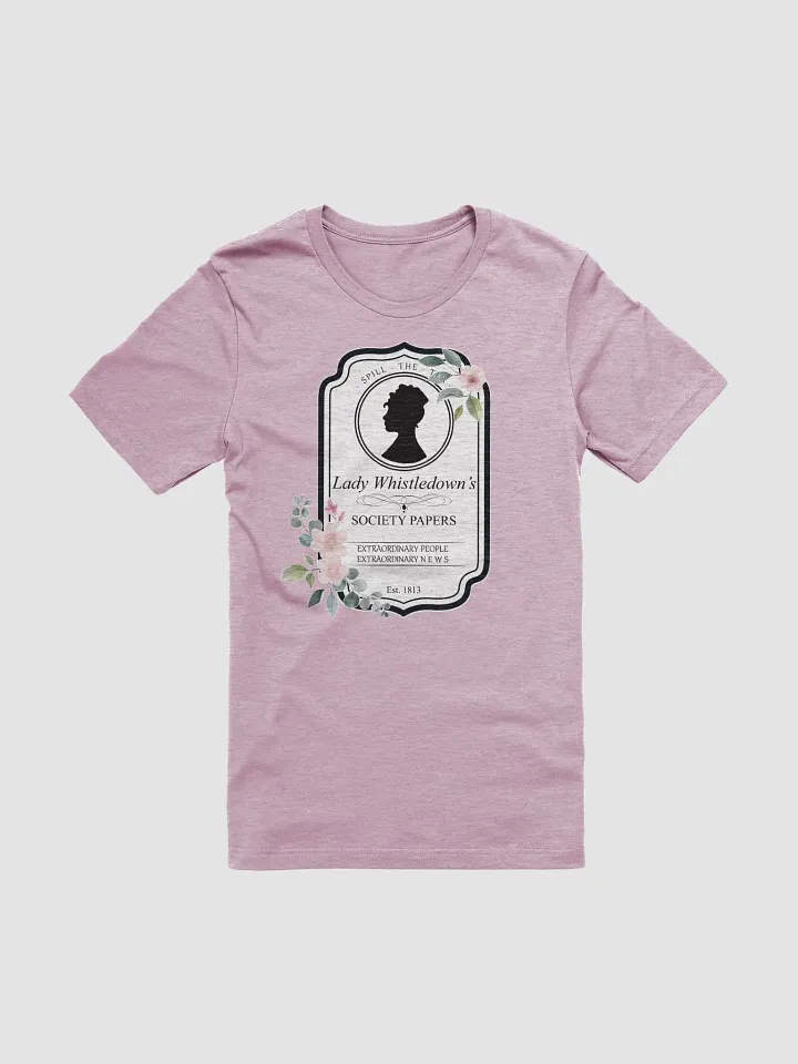Lady Whistledown Society T-Shirt | Bridgerton Vintage Crest Design product image (4)