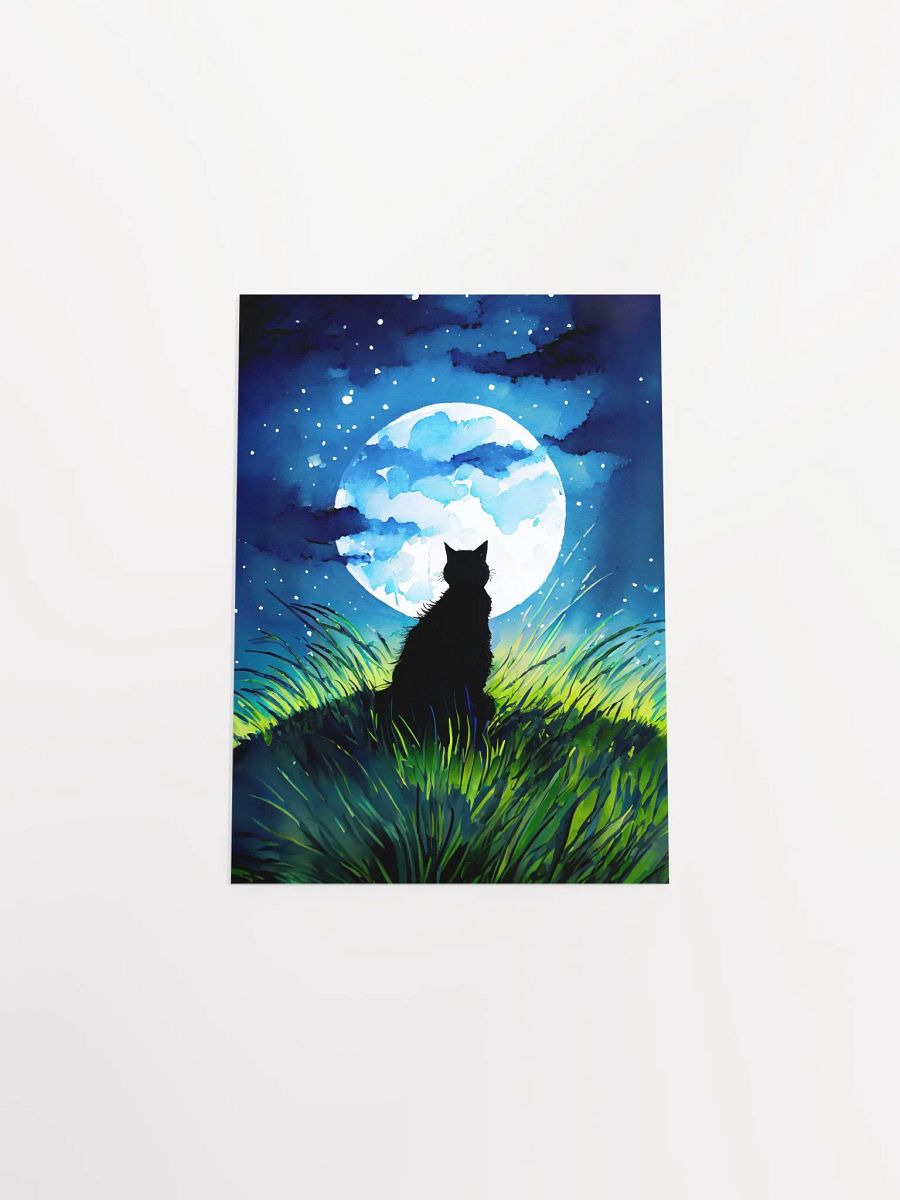 A Cat Sings To The Moon Matte Poster product image (28)