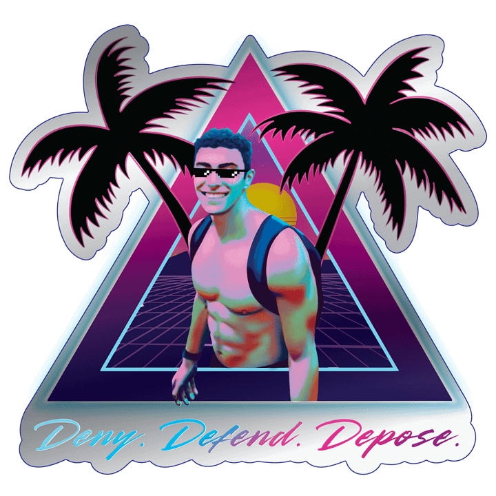 Vaporwave Vigilante Sticker product image (1)