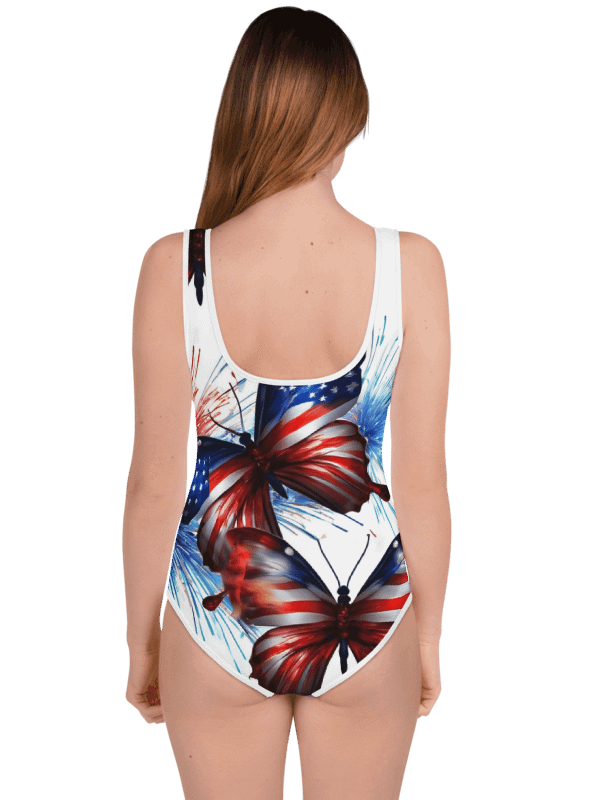 4th of july Butterfly Youth Swimsuit product image (3)