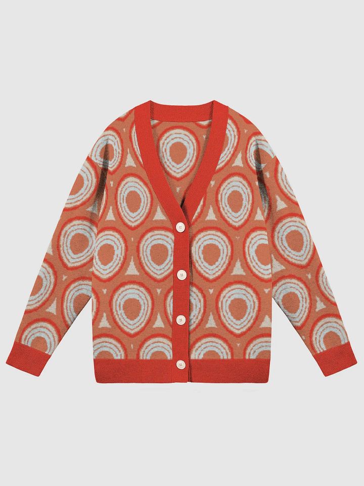 70s Style Orange and Red Cardigan product image (1)