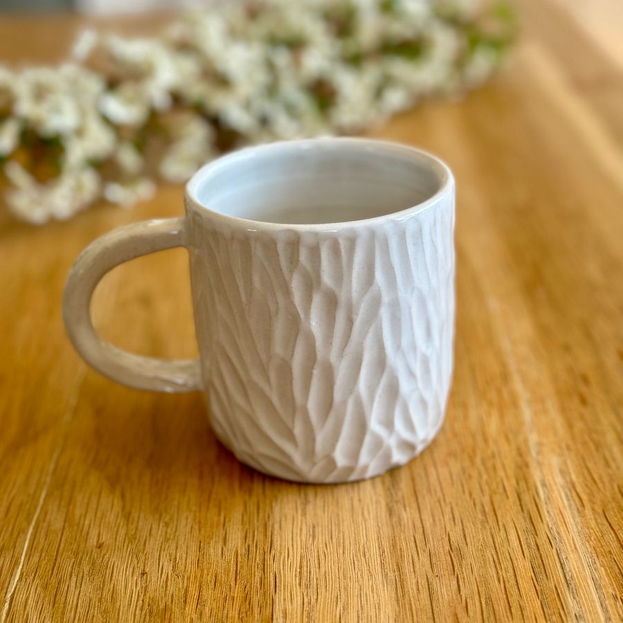 Carved White Mug product image (1)