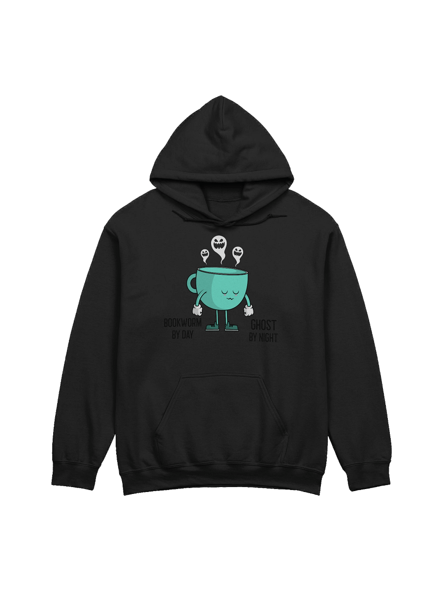 “Bookworm by Day, Ghost by Night” Cup Design Hoodie product image (1)