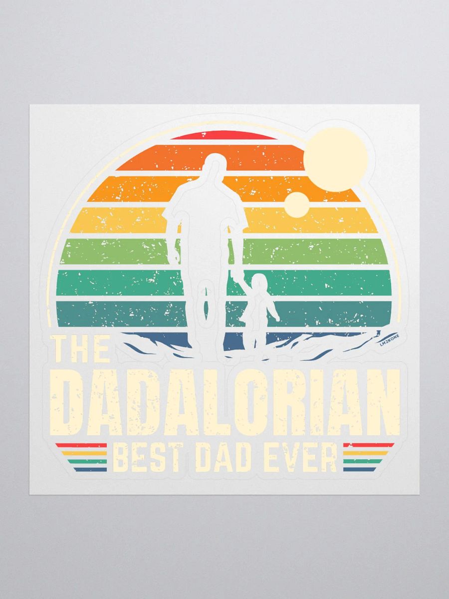 Sunset Dadalorian Best Dad Ever Cut Stickers product image (1)