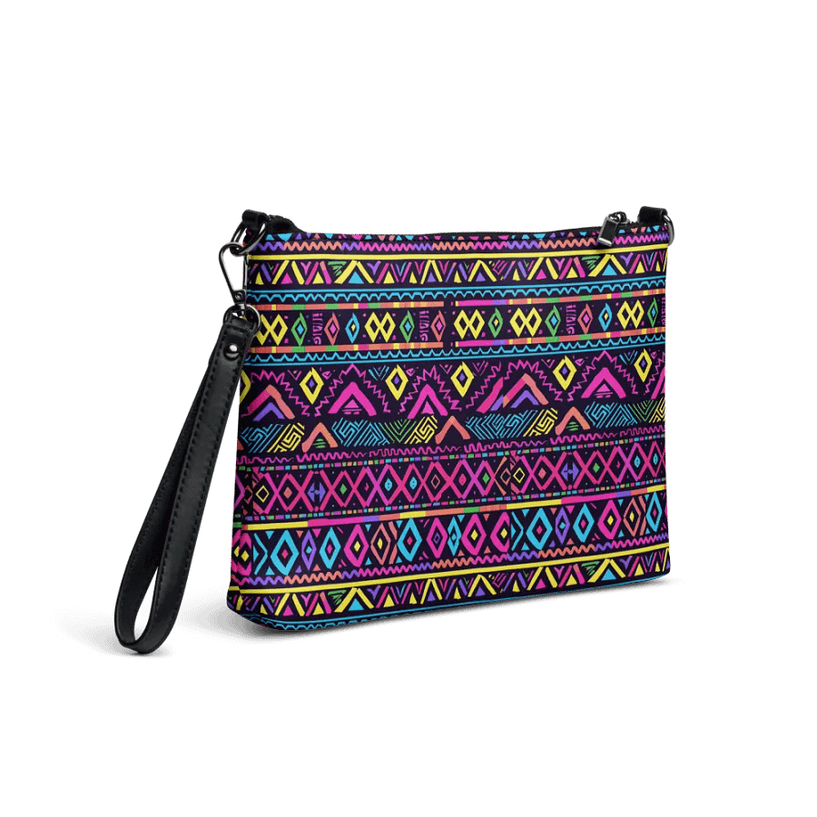 Neon Tribal Geometry Adventure Crossbody Bag product image (4)