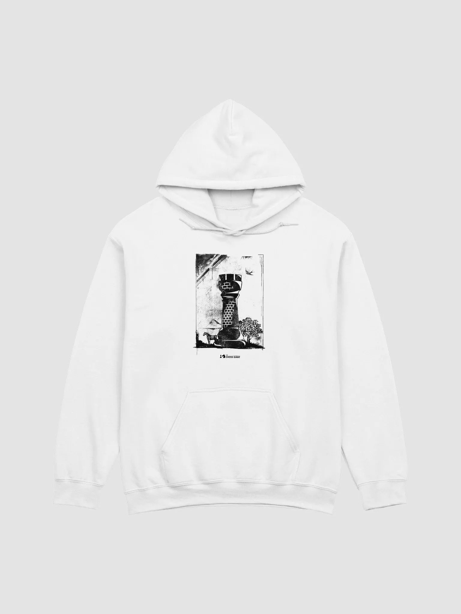 Grunge Chess: Medieval Rook unisex pullover hoodie product image (1)