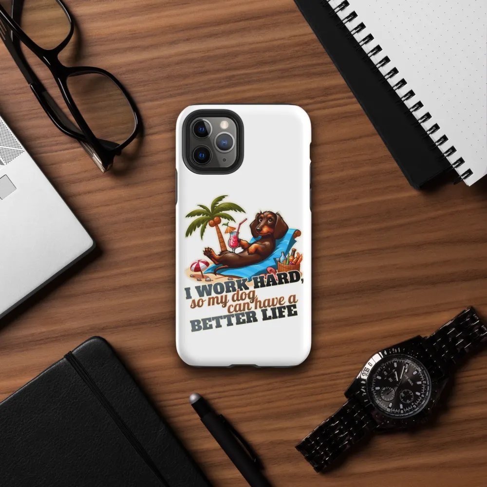 Work Hard – Dachshund beach iPhone® Tough Case product image (32)