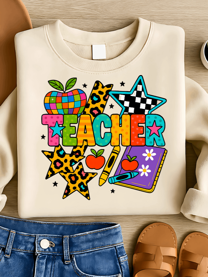 Preppy Teacher Sublimation PNG – Classy Back to School Design with Cute Bow & Glasses – Aesthetic Clipart for Trendy Educators – 300 DPI Instant Download product image (1)