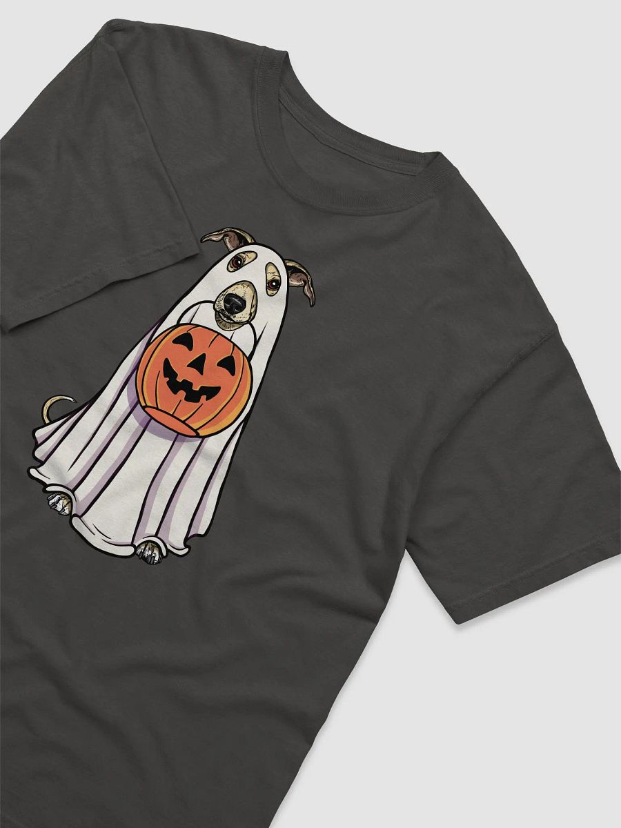 Funny Halloween Whippet(Fawn) T-Shirt | Funny Dog Wearing a Ghost Costume and Holding a Pumpkin Basket product image (19)