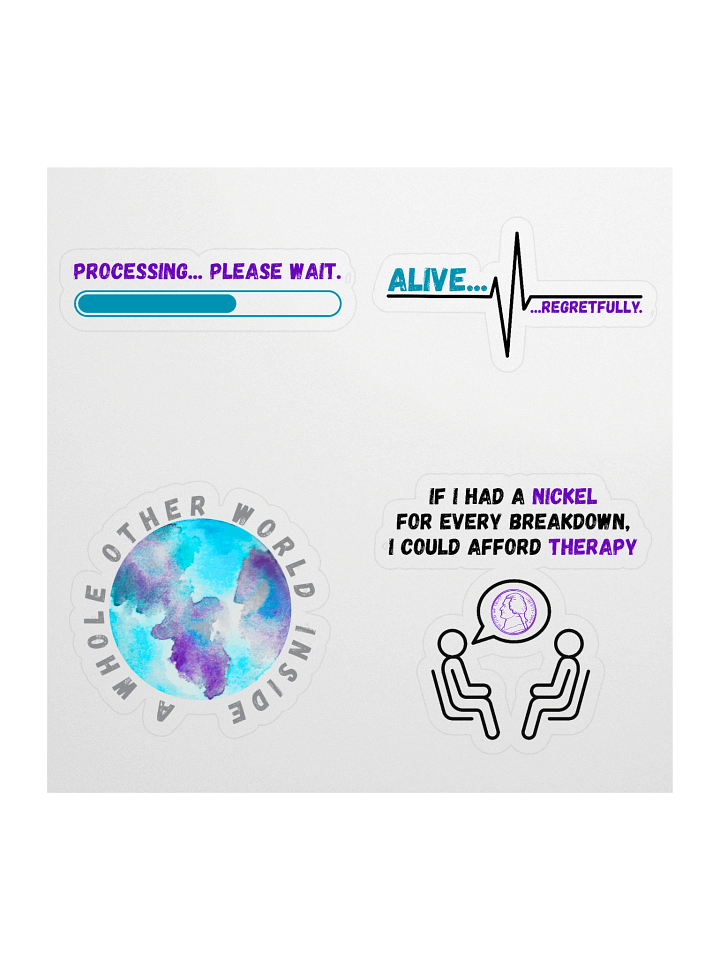 Mental Health Infographic Stickers Sheet product image (1)