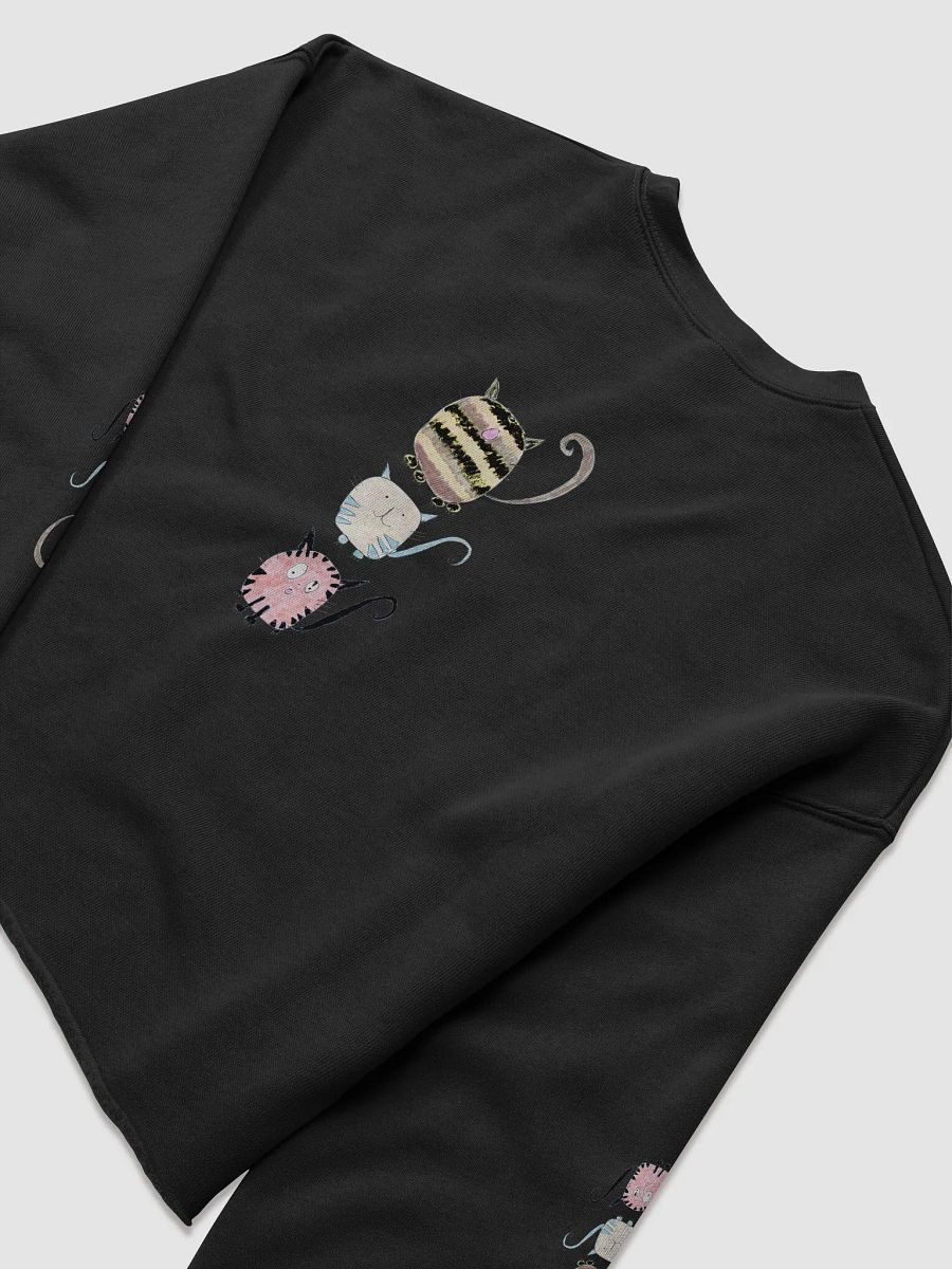 Abstract Quirky Cats In Three Women's Cropped Sweatshirt product image (9)