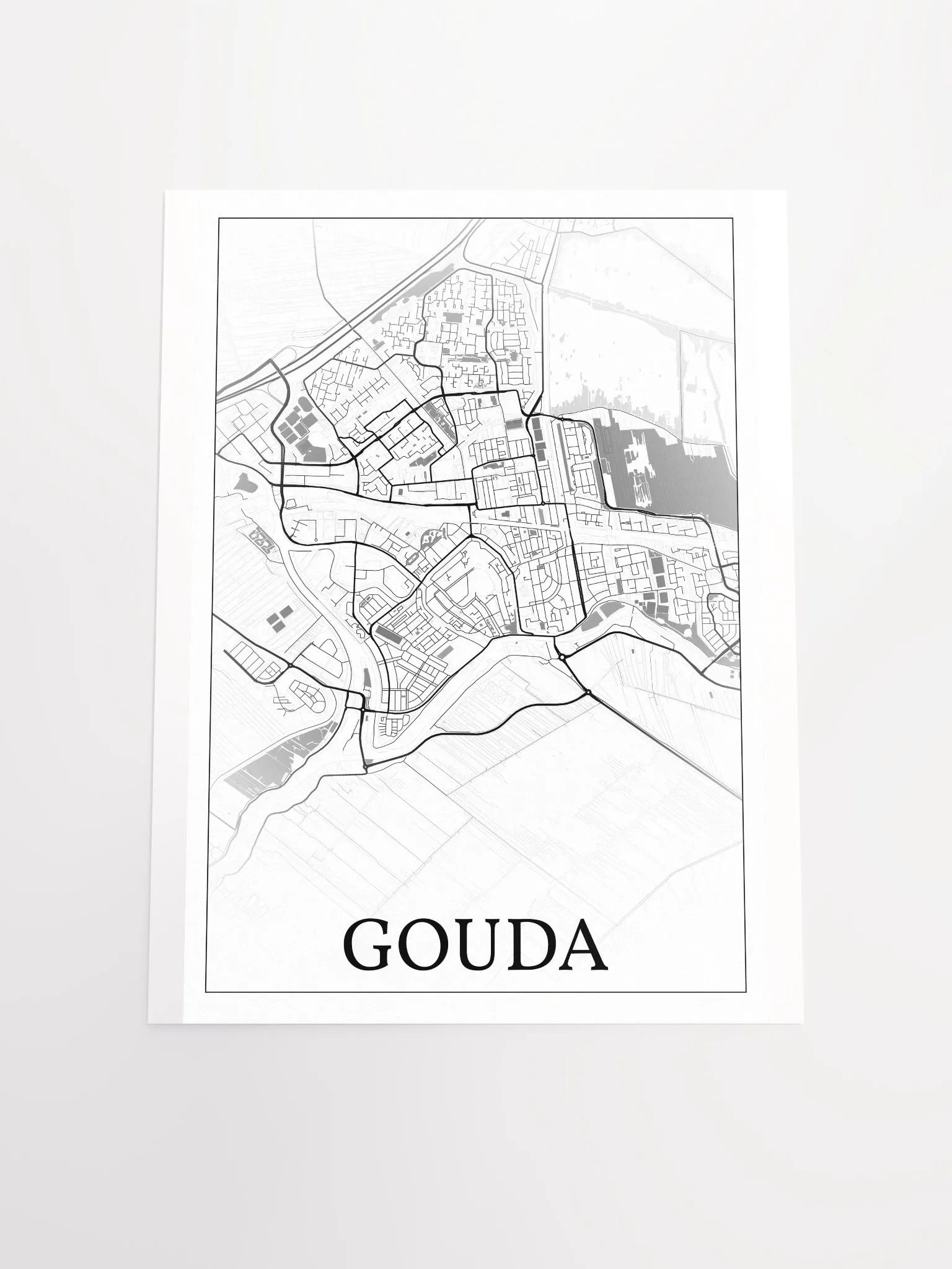 Gouda, Netherlands, city map print product image (18)