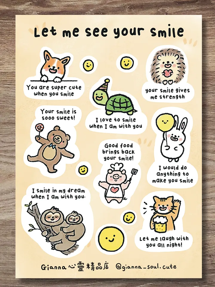 Let me see your smile | Positivity Sticker Sheet product image (1)