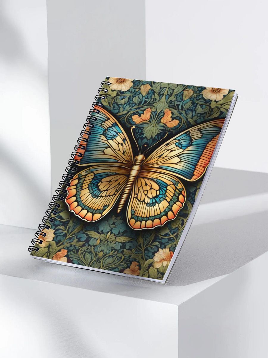 SPIRAL NOTEPAD WILLIAM MORRIS INSPIRED BUTTERFLY ONE product image (3)
