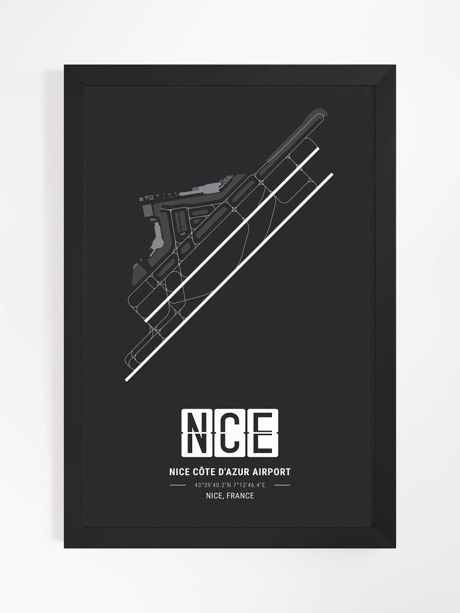 Framed Airport NCE Premium Map On Matt Paper product image (1)