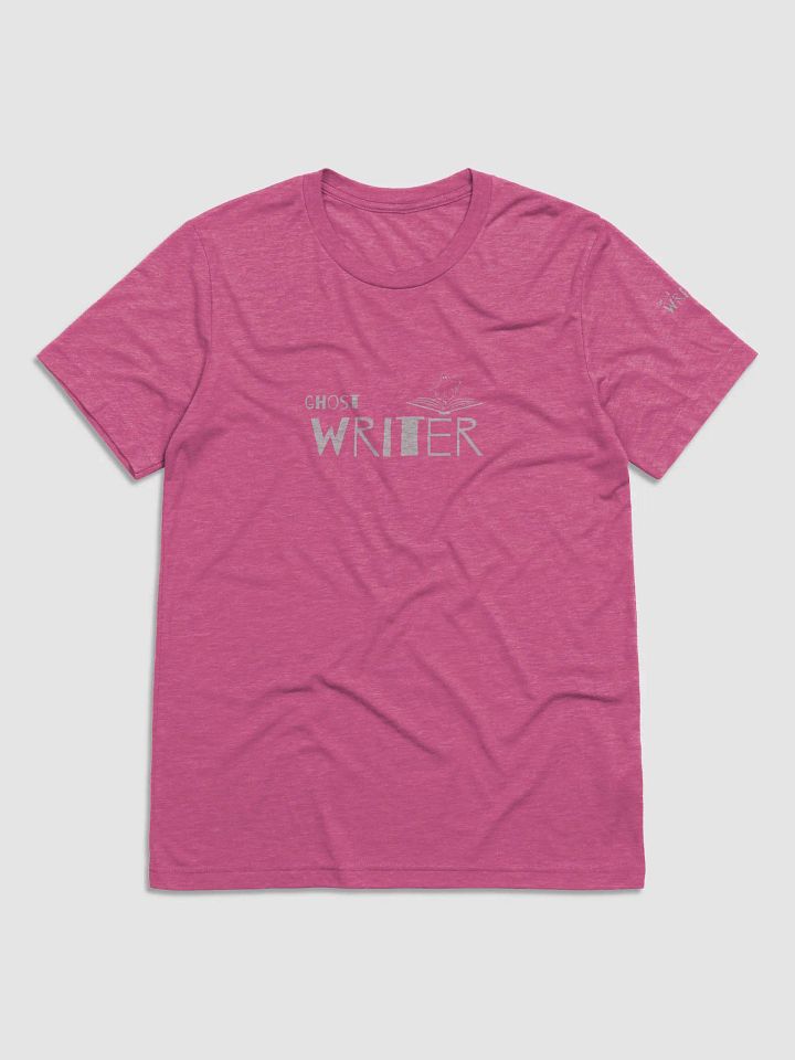 Ghost Writer Silver Text Spook Book Triblend T-shirt product image (3)