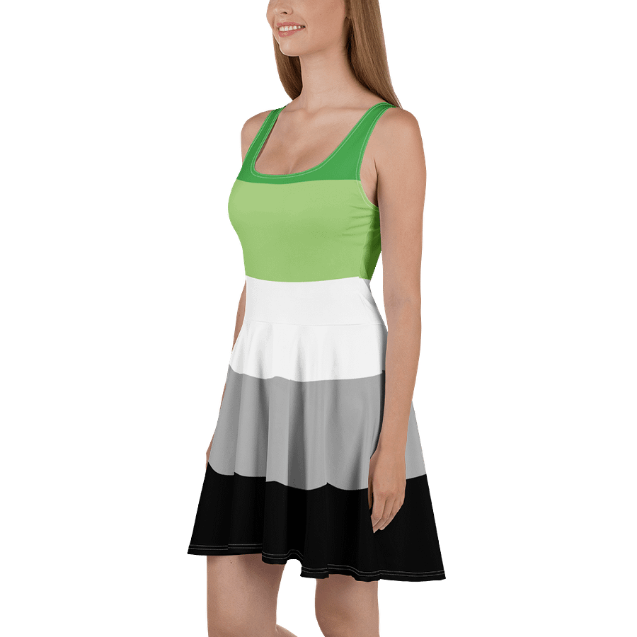 Aromantic Pride Flag Skater Dress product image (1)