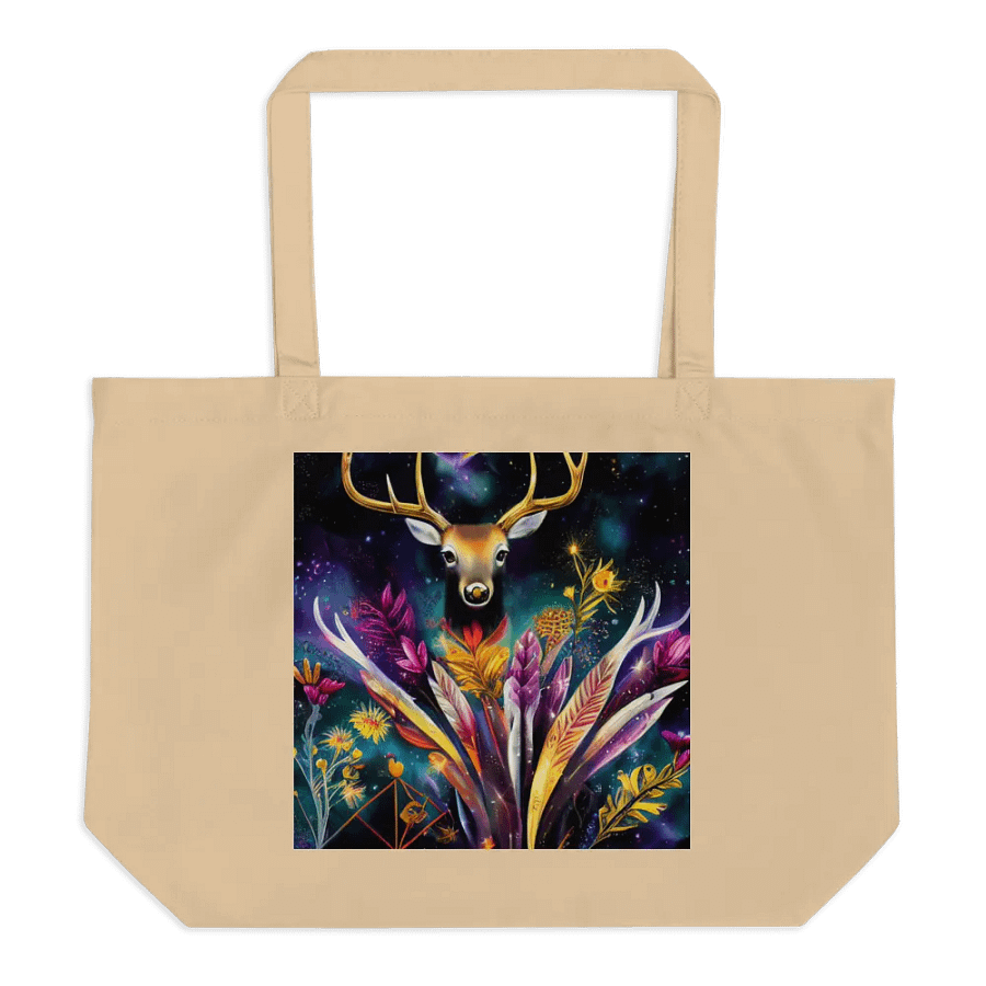 Cosmic Deer Fantasy Tote Bag product image (1)