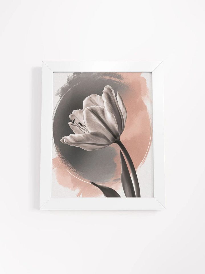 Monochrome Tulip Elegance Poster product image (1)