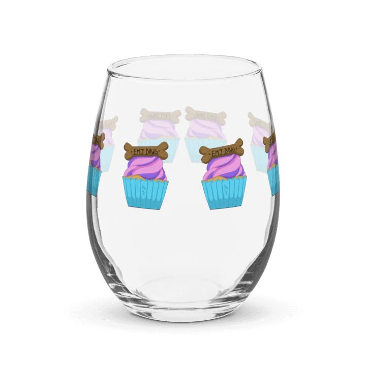 EmJDawg Cupcake Stemless Wine Glass product image (1)