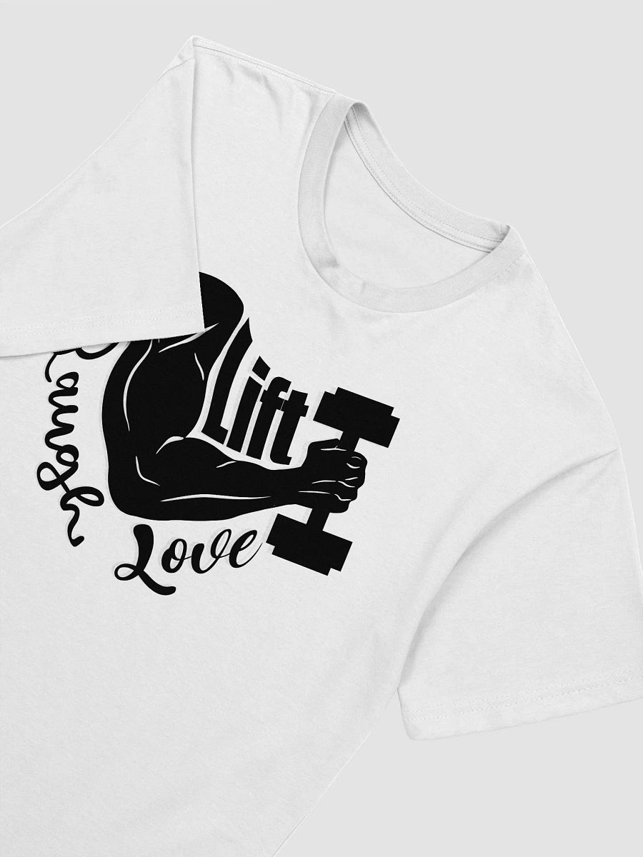 Lift Laugh Love Dark Mode Flex Gym Tee product image (3)