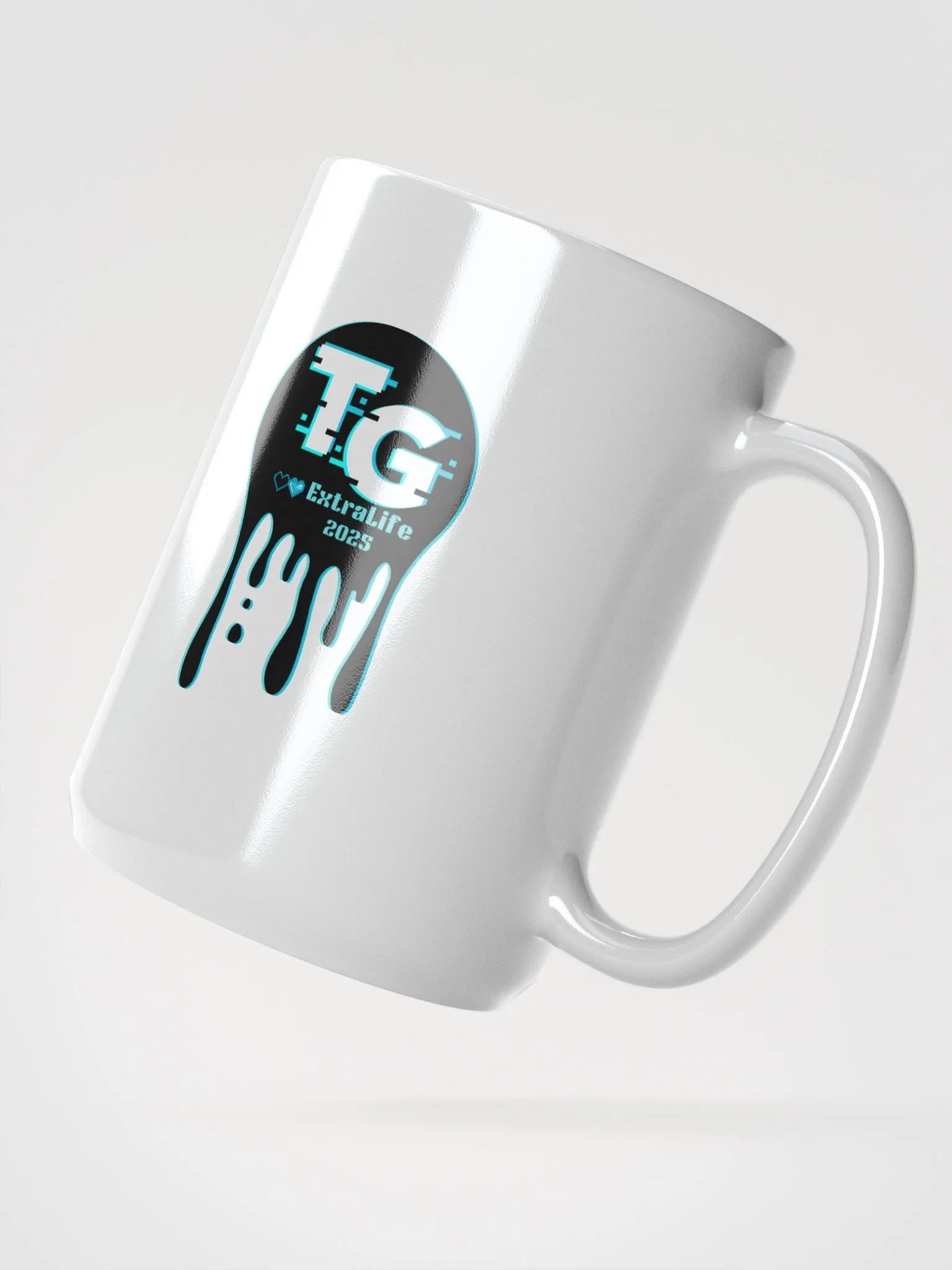 2025 Extra Life- Scan & Sip: White Glossy QR Mug product image (1)