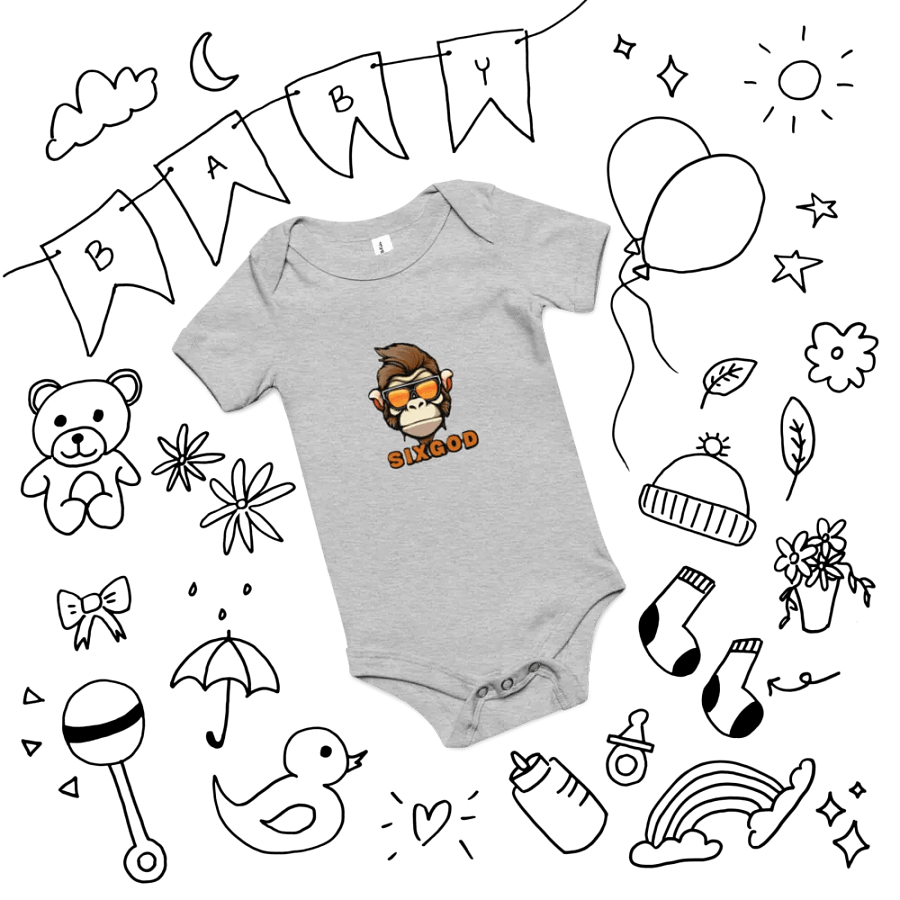 SIX GOD Monkey Madness Baby Onesie product image (51)