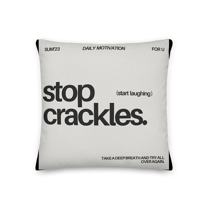 Stop Crackles Premium Pillow product image (1)