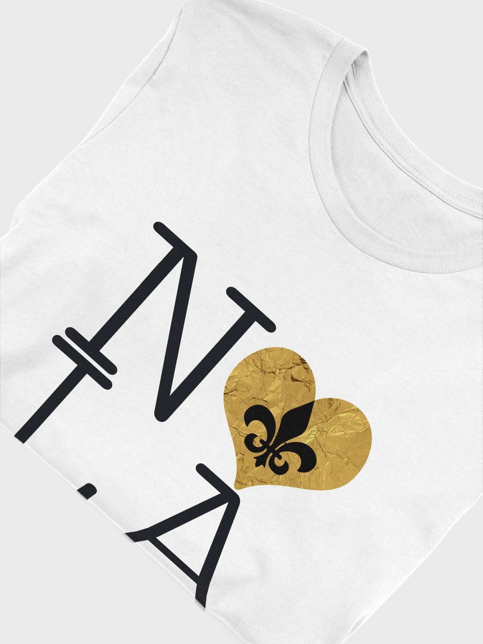 I LOVE NOLA **SUPERSOFT LEGACY TEE** (GOLD WRAP HEART LEGACY BACK + SLEEVES) product image (48)