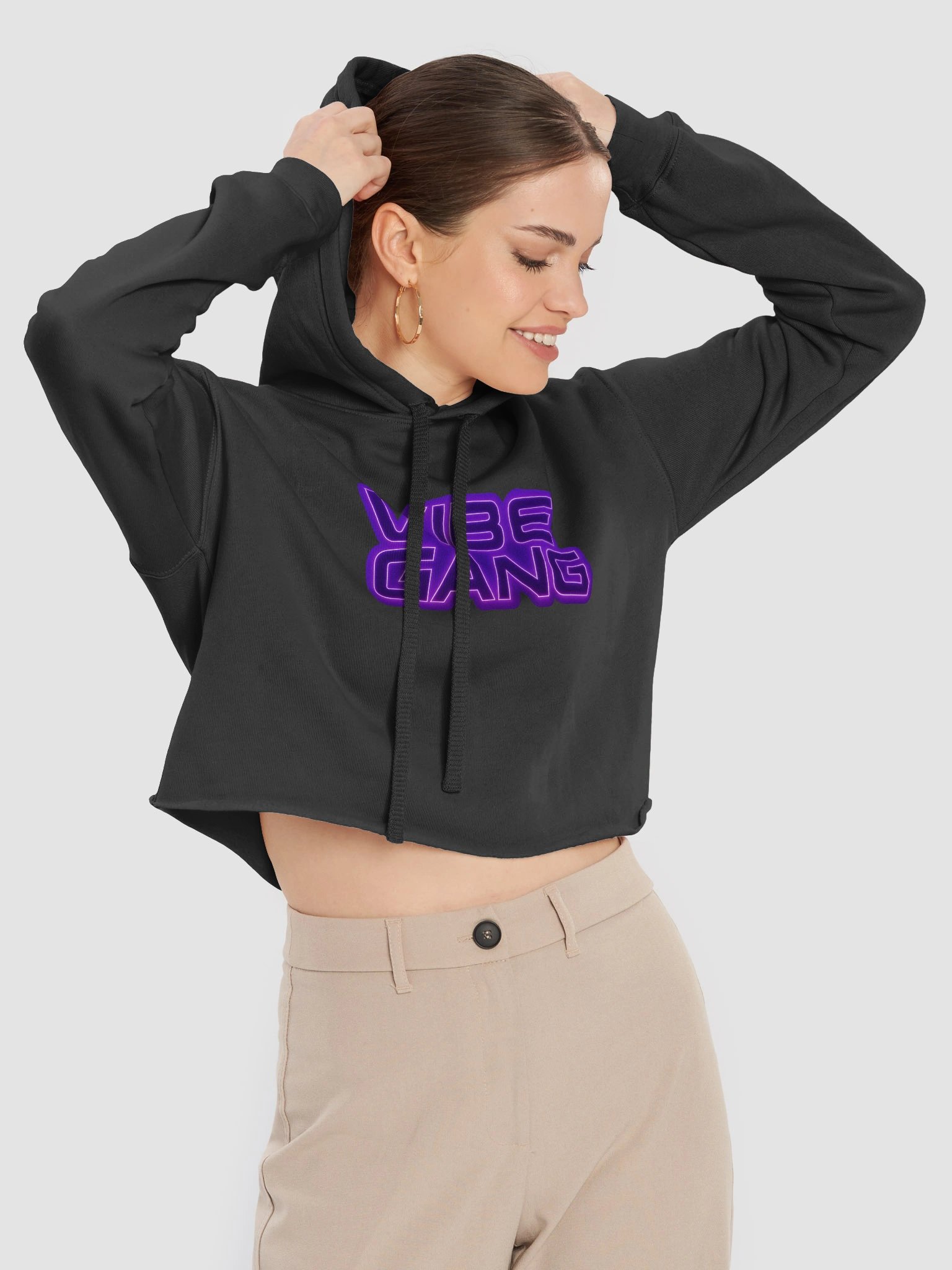 VIBEGANG Bella+Canvas Fleece Crop Hoodie product image (20)