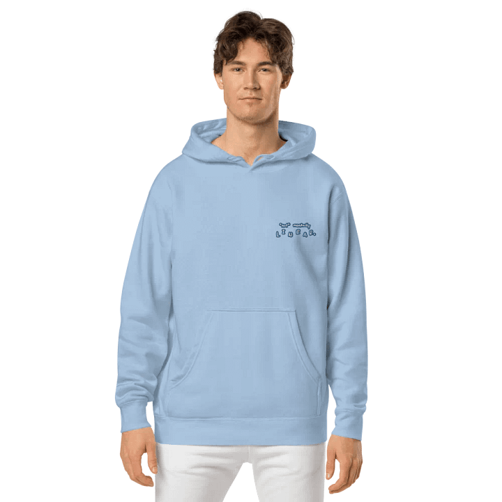 *not* mentally linear (L.C. royal bubble design 2) embroidered pigment hoodie product image (2)