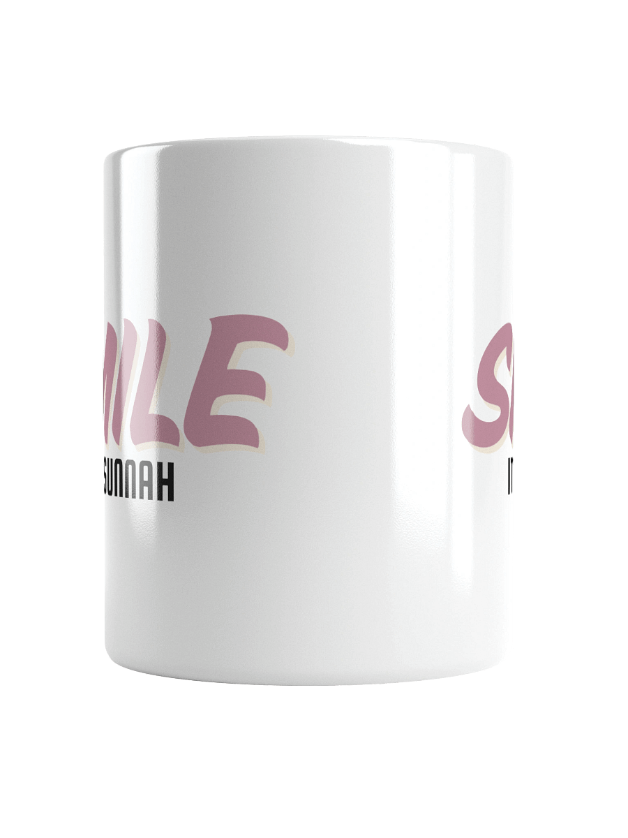 White "Smile It's Sunnah" Mug in Dusty Rose product image (6)