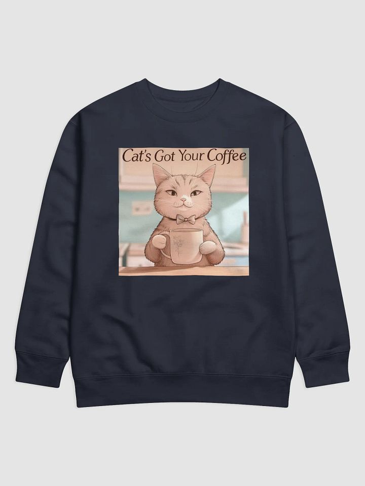 Cat Coffee Charm Premium Sweatshirt product image (4)