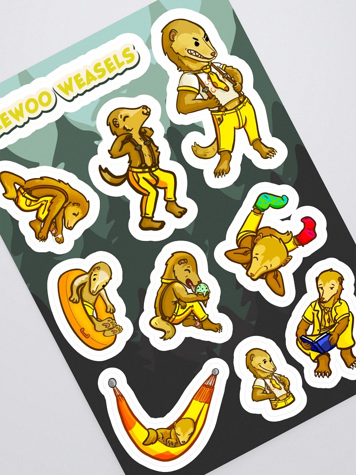 Weewoo Weasels Sticker Sheet product image (1)