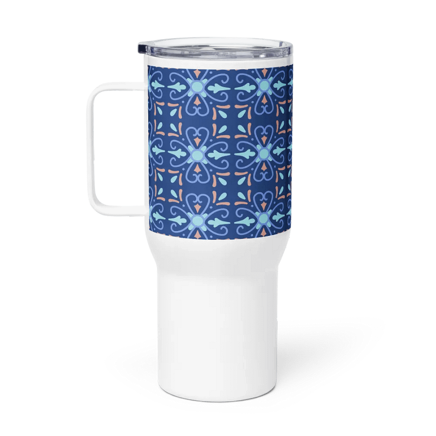 Blue Floral 25oz Travel Mug product image (5)