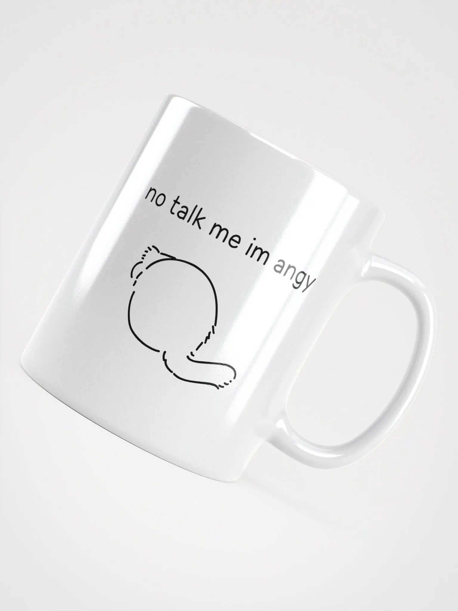 No Talk Manul Angy - White Mug product image (11)