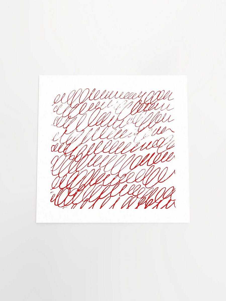 Red Scribble Abstract Line Art Print product image (19)