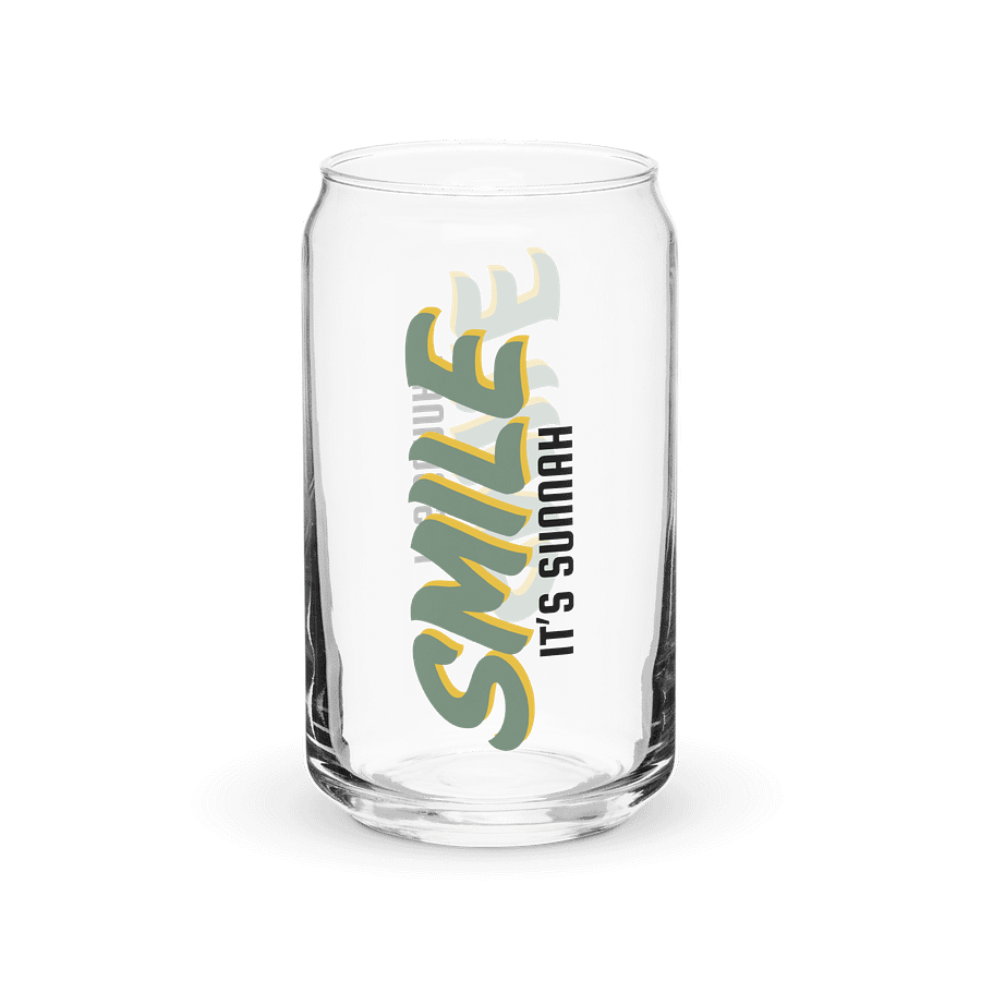 "Smile It's Sunnah" Glass in Muted Olive product image (3)